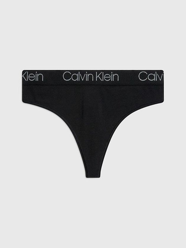 Calvin Klein USA High Waisted - Body Womens Thong Black 0876491-TG